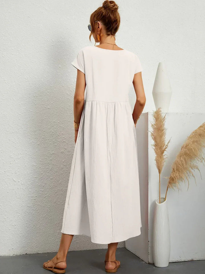 Gabrielle | Robe midi fluide d'une élégance intemporelle