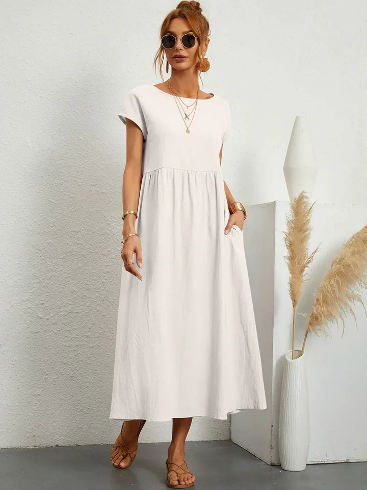 Gabrielle | Robe midi fluide d'une élégance intemporelle