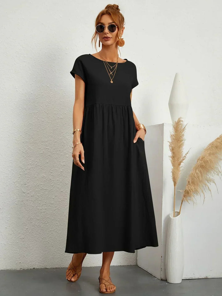 Gabrielle | Robe midi fluide d'une élégance intemporelle