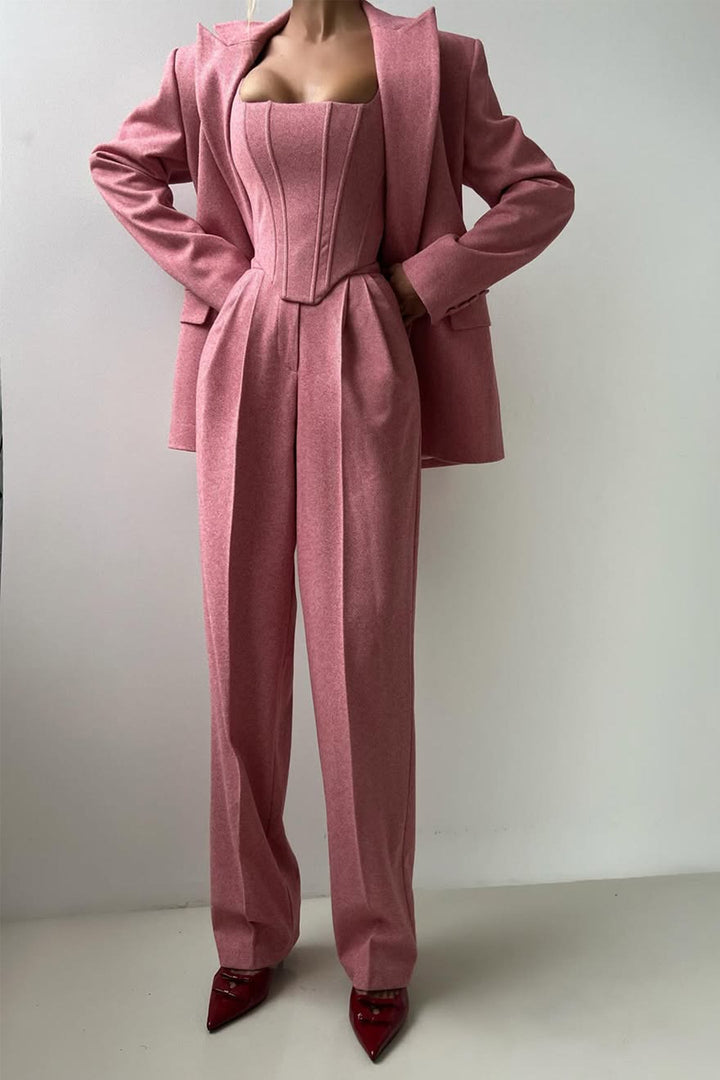 Hannah | Ensemble trois pièces avec blazer croisé