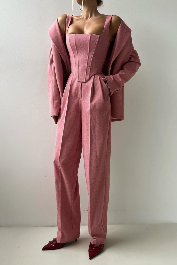 Hannah | Ensemble trois pièces avec blazer croisé