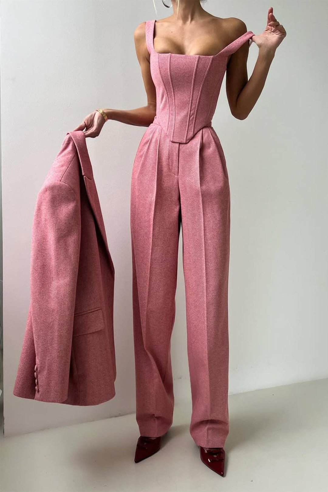 Hannah | Ensemble trois pièces avec blazer croisé