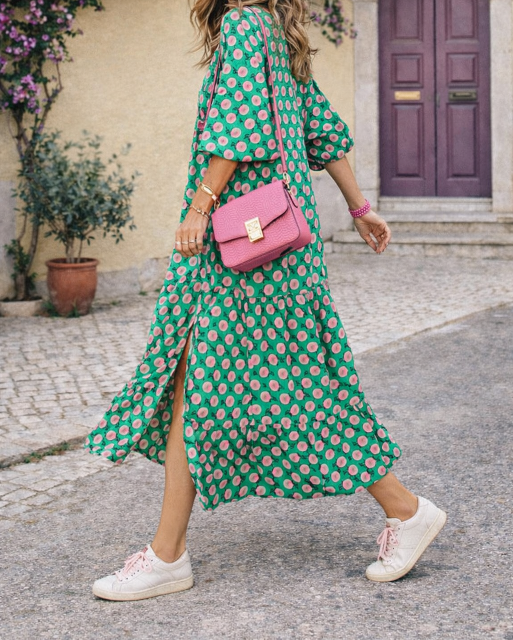Solène | Robe Midi Fluide à Col V