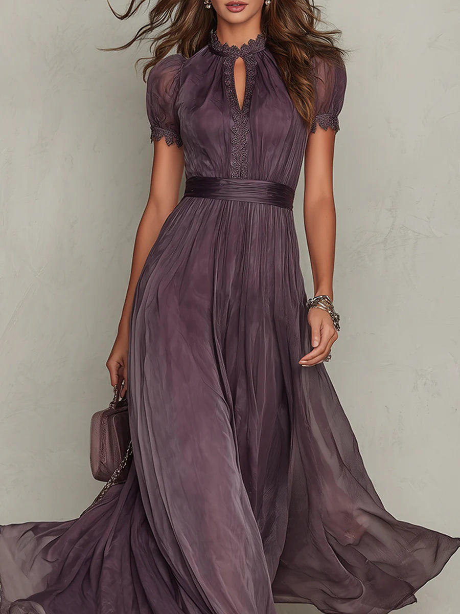Ashley | Robe longue en chiffon vintage