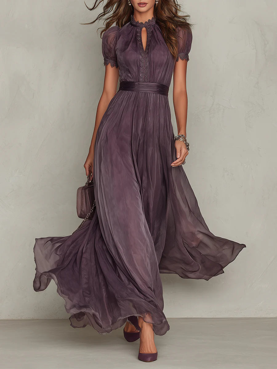 Ashley | Robe longue en chiffon vintage