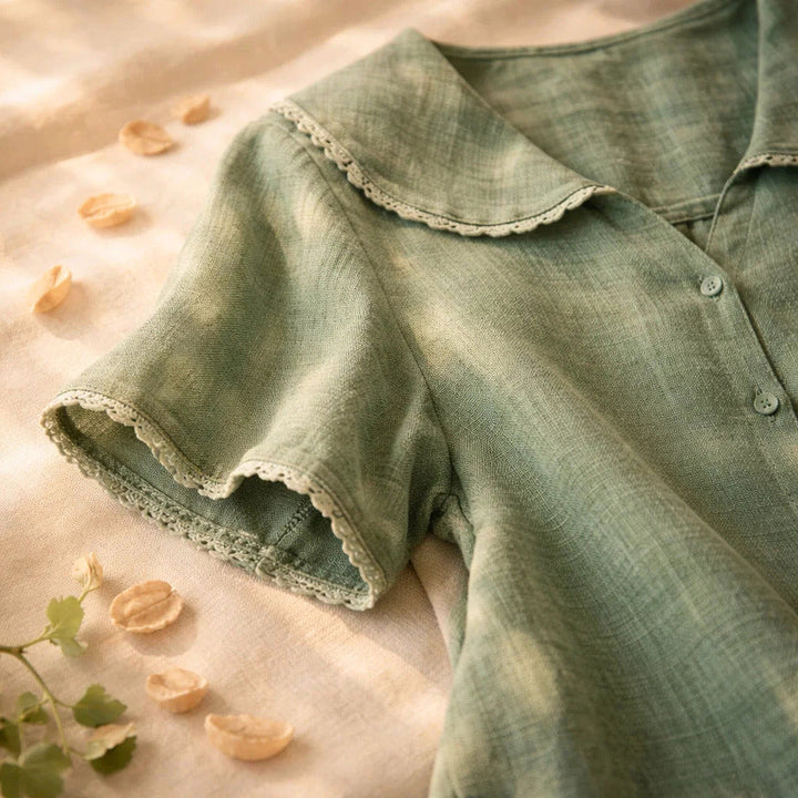 Lily | Blouse à Boutons avec Volants Doux