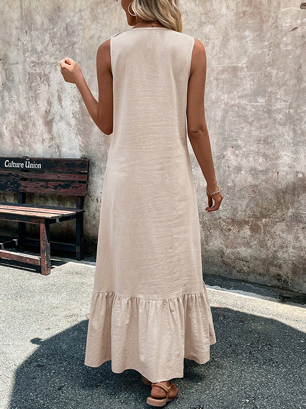 Colette | Robe Maxi à Volants Plissés