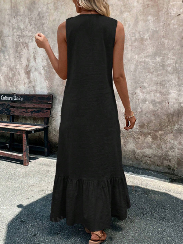 Colette | Robe Maxi à Volants Plissés