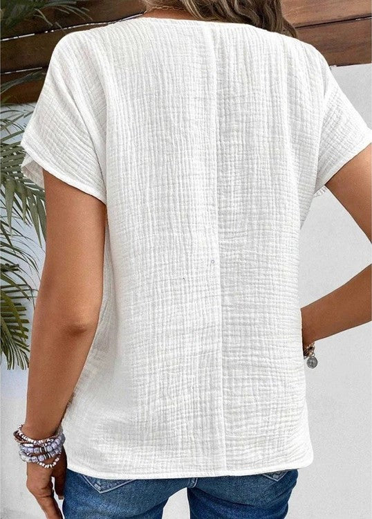 Casia | Blouse Boutonnée Côtière