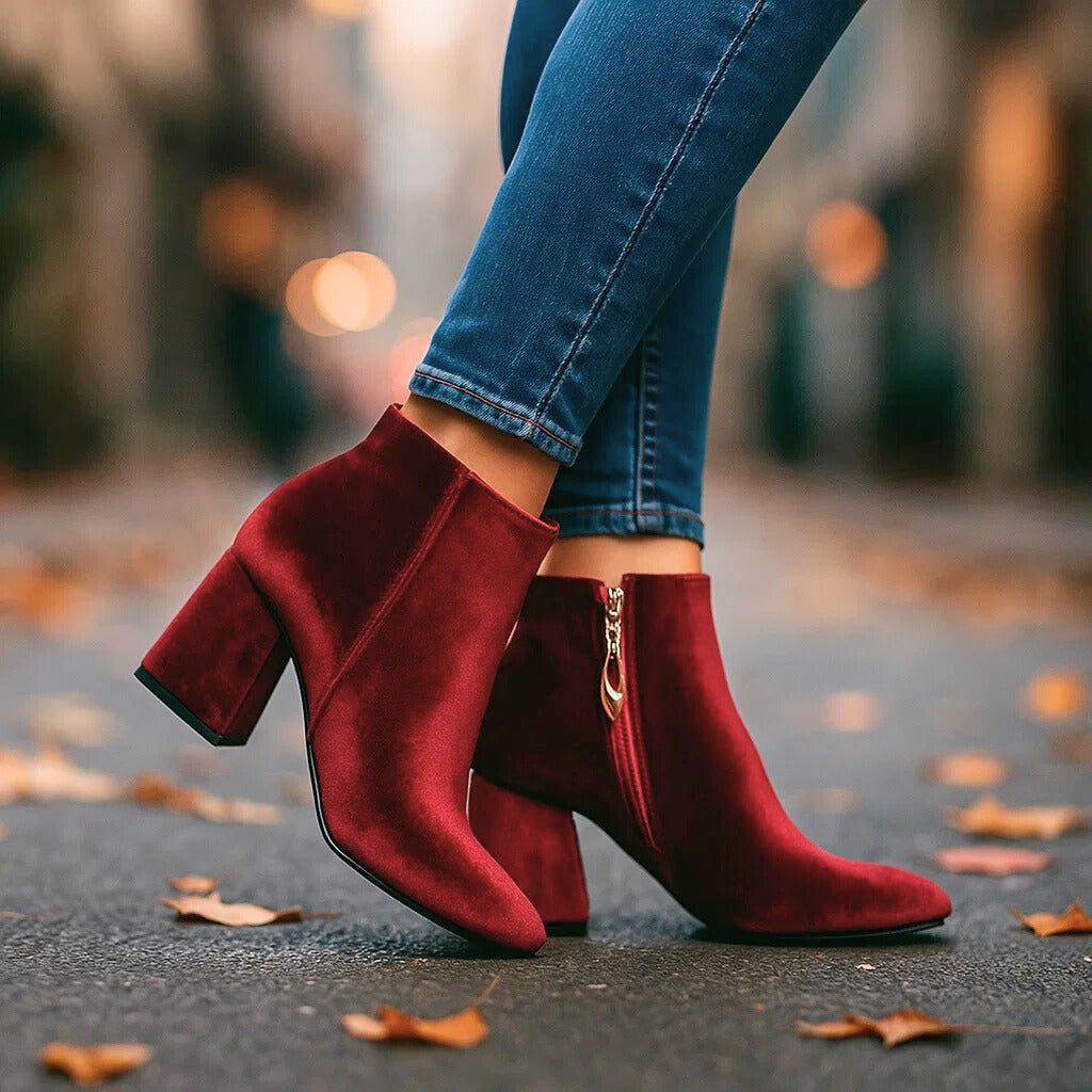 BOTTES EN VELOURS VALENTINA