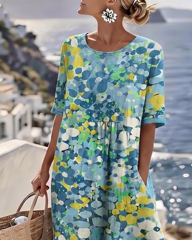 Chérie | Robe Midi À Motifs Floraux