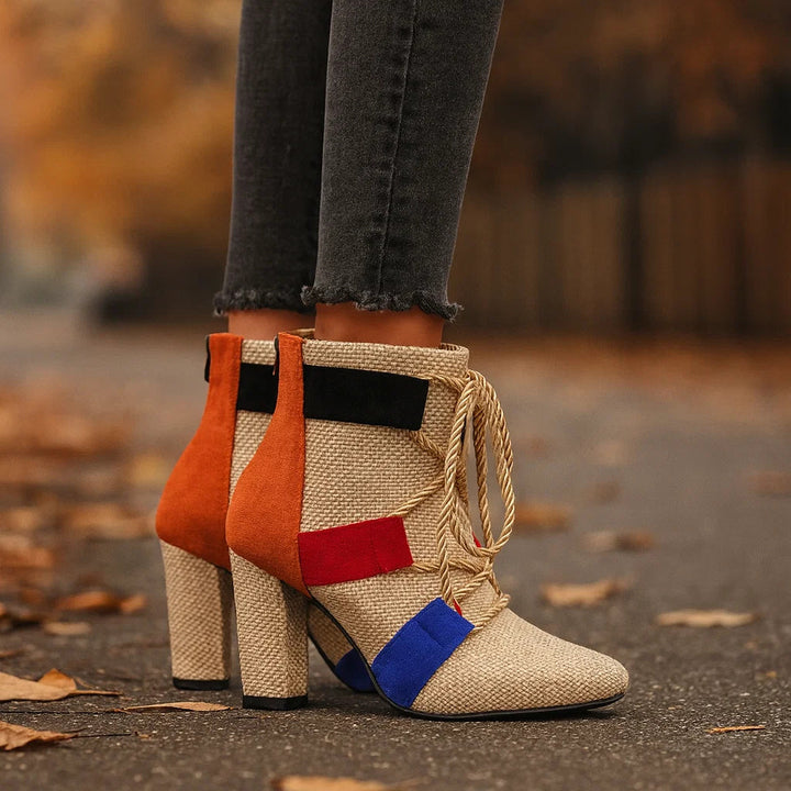BOTTINES RAYA À LACETS EN CORDES