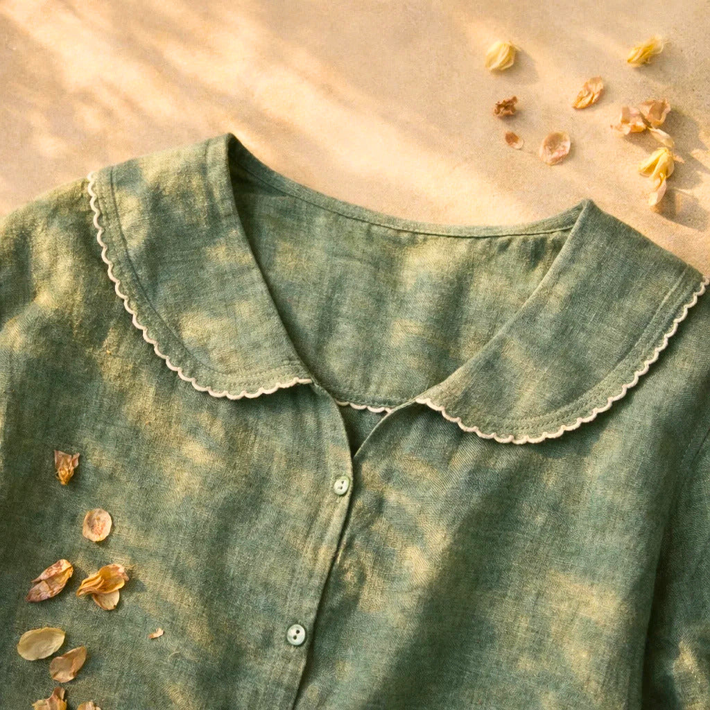 Lily | Blouse à Boutons avec Volants Doux