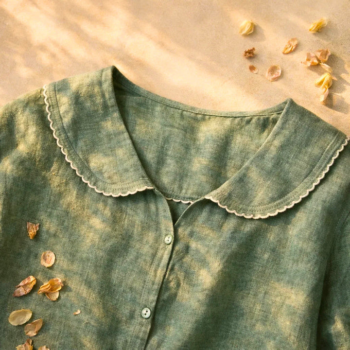 Lily | Blouse à Boutons avec Volants Doux