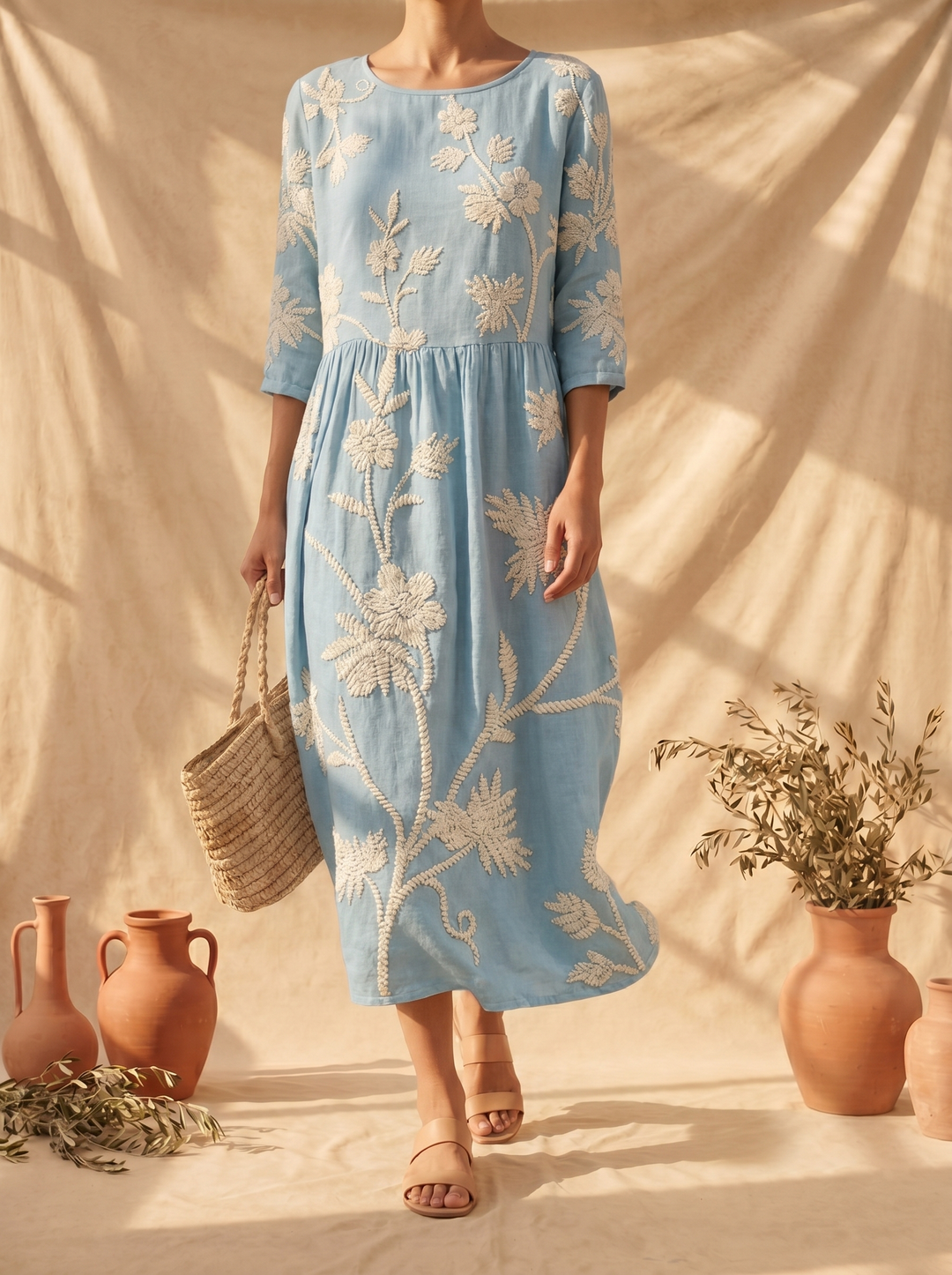 Azzurra | Robe Vintage Brodée