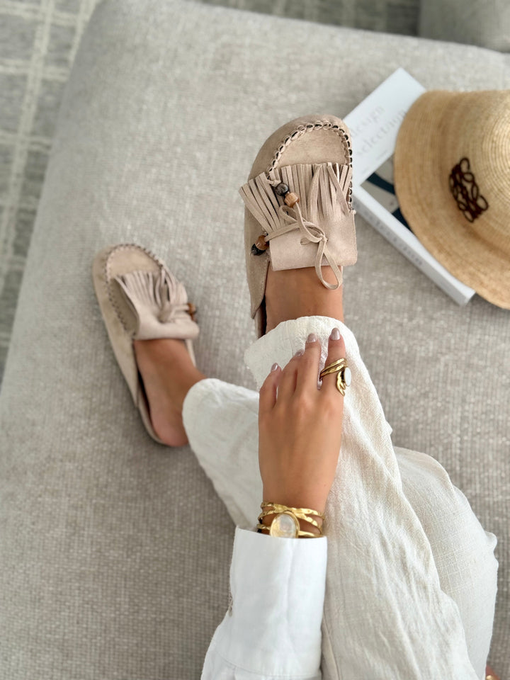 Sabrina | Taupe Mules