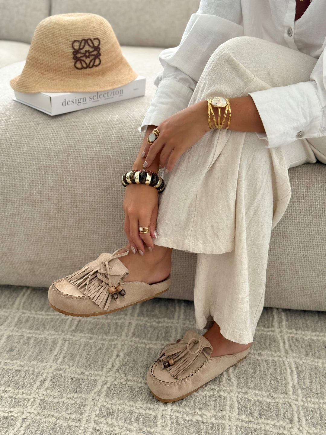 Sabrina | Taupe Mules
