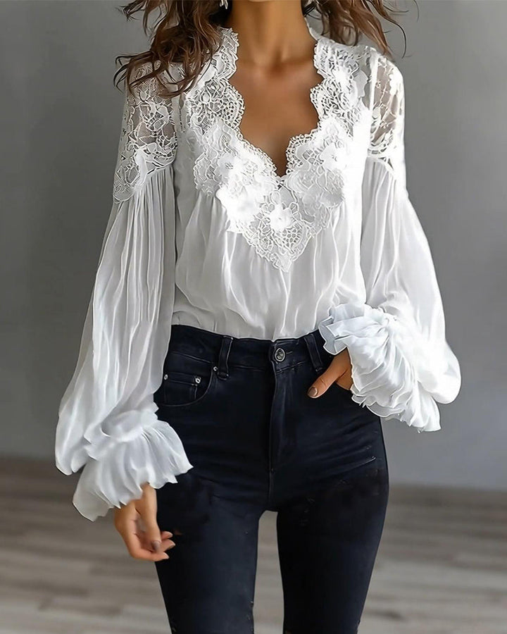 Ilvara - Blouse en Dentelle Élégante pour Femmes