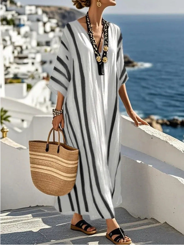 Lucie | Robe Maxi Rayée Fluide