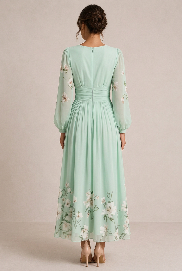 VENIRA | Robe Fleurie Verte