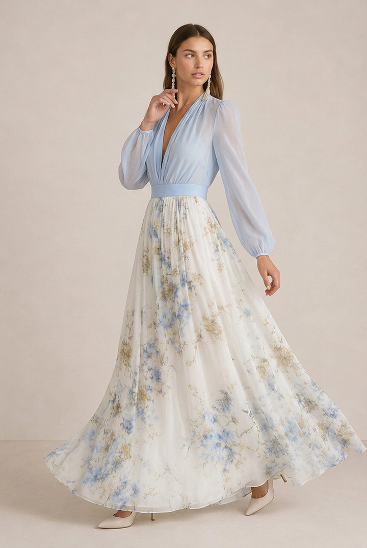 VERA | Robe longue à fleurs