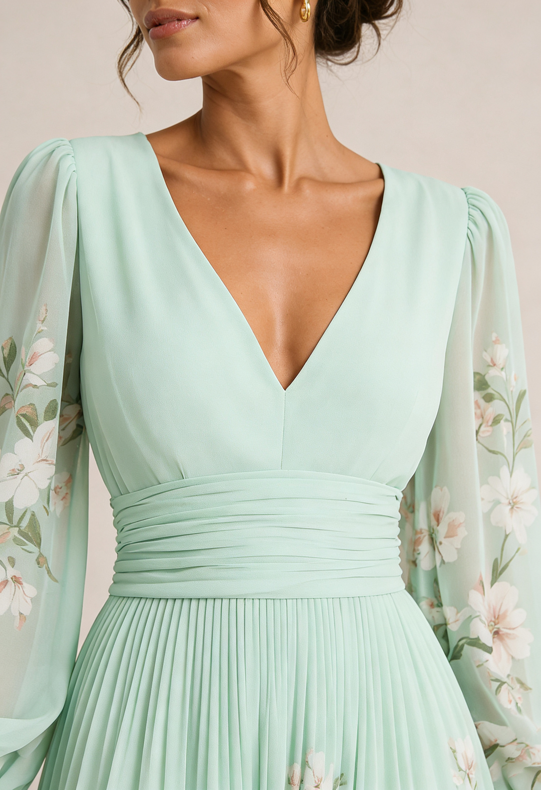 VENIRA | Robe Fleurie Verte