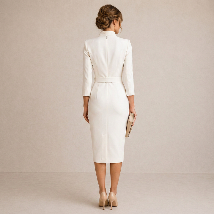 TIVARA | Robe Noire Avec Ceinture