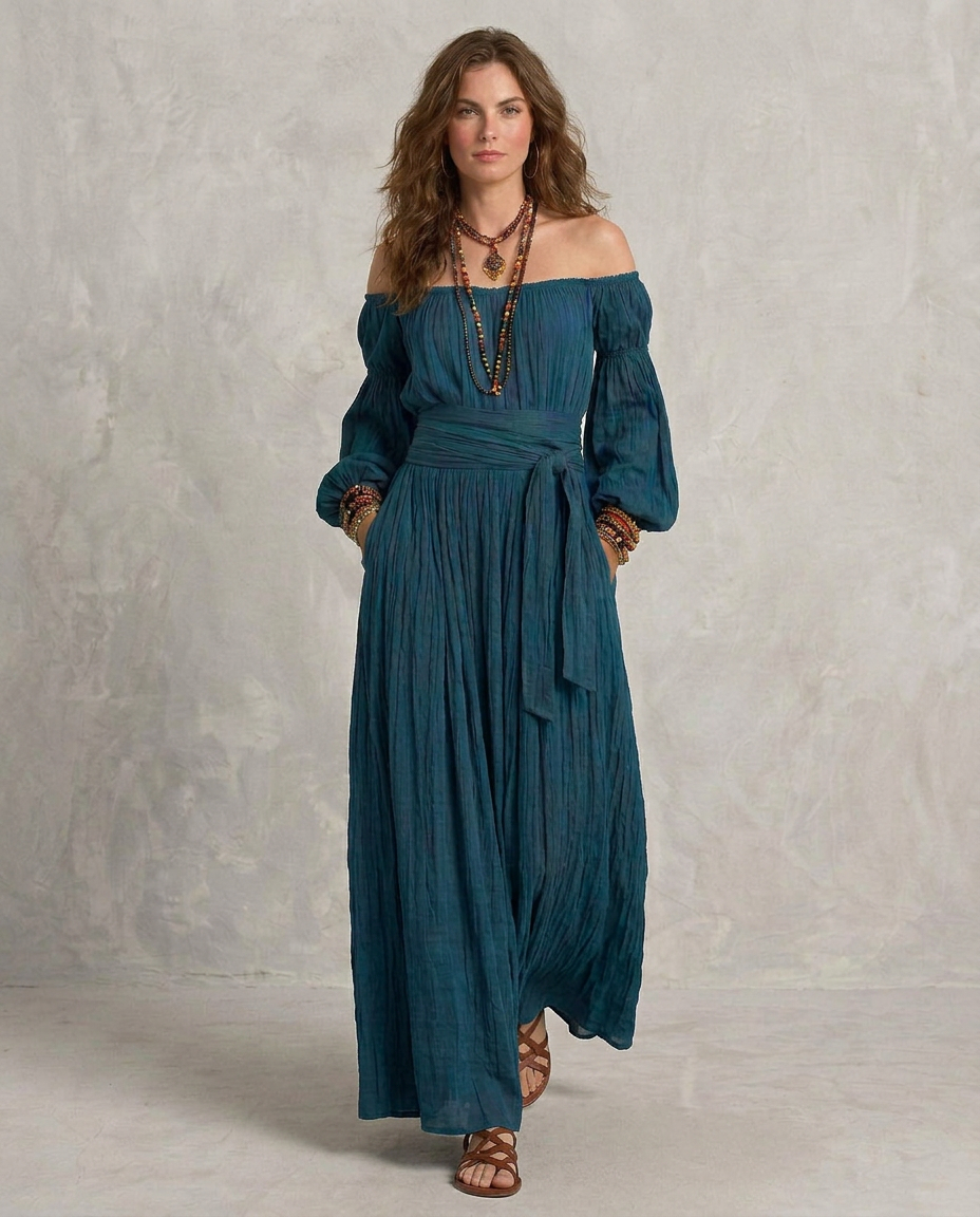 ARIANA | Maxi Robe Sans Manches Teal