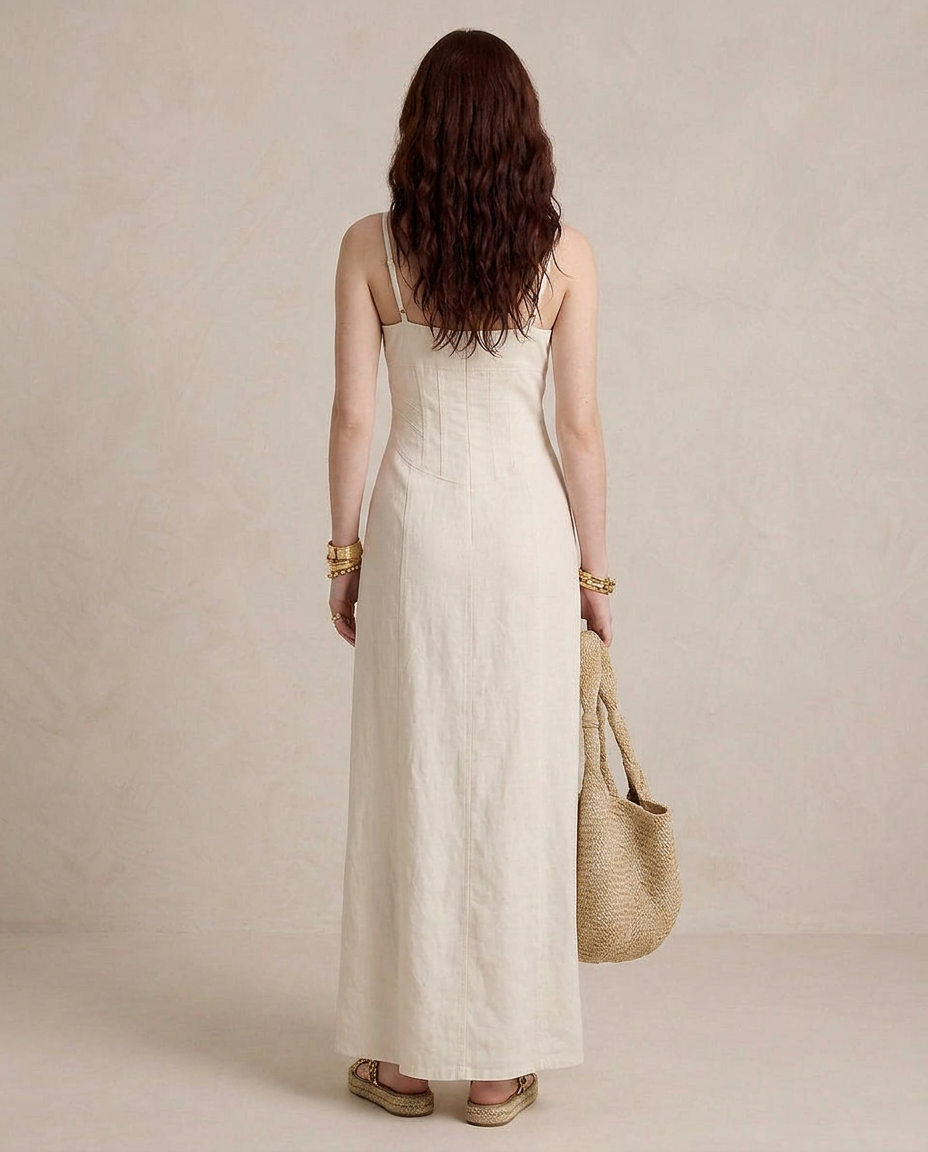LUCIA | Maxi Robe Blanche avec Fente