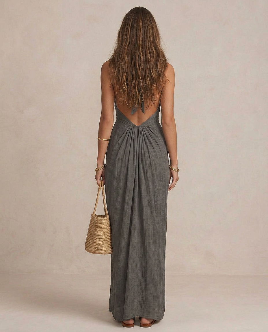 GIULIA | Maxi Robe Drapée