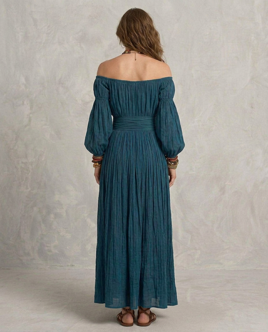 ARIANA | Maxi Robe Sans Manches Teal