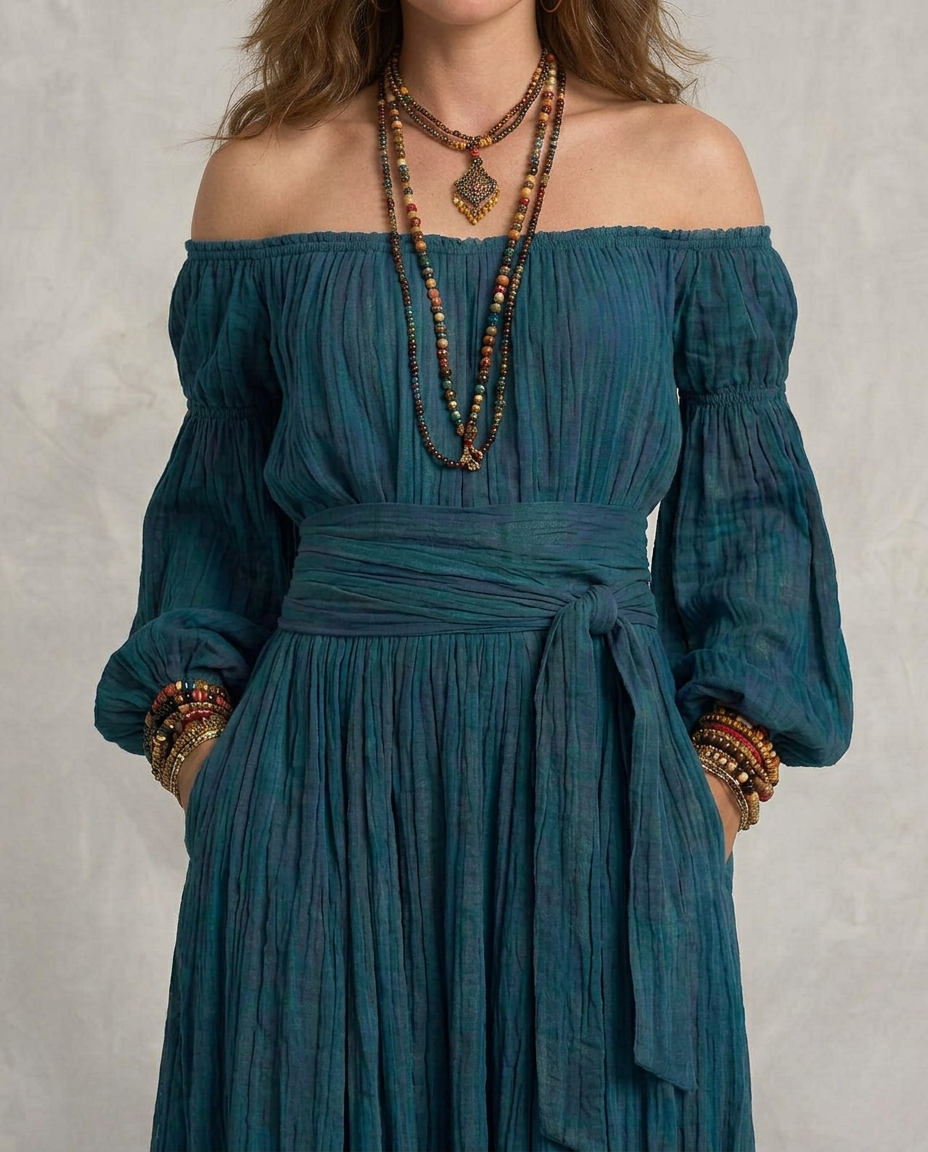 ARIANA | Maxi Robe Sans Manches Teal