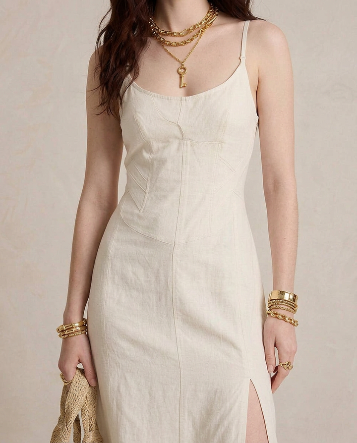 LUCIA | Maxi Robe Blanche avec Fente