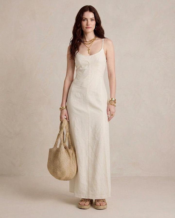 LUCIA | Maxi Robe Blanche avec Fente