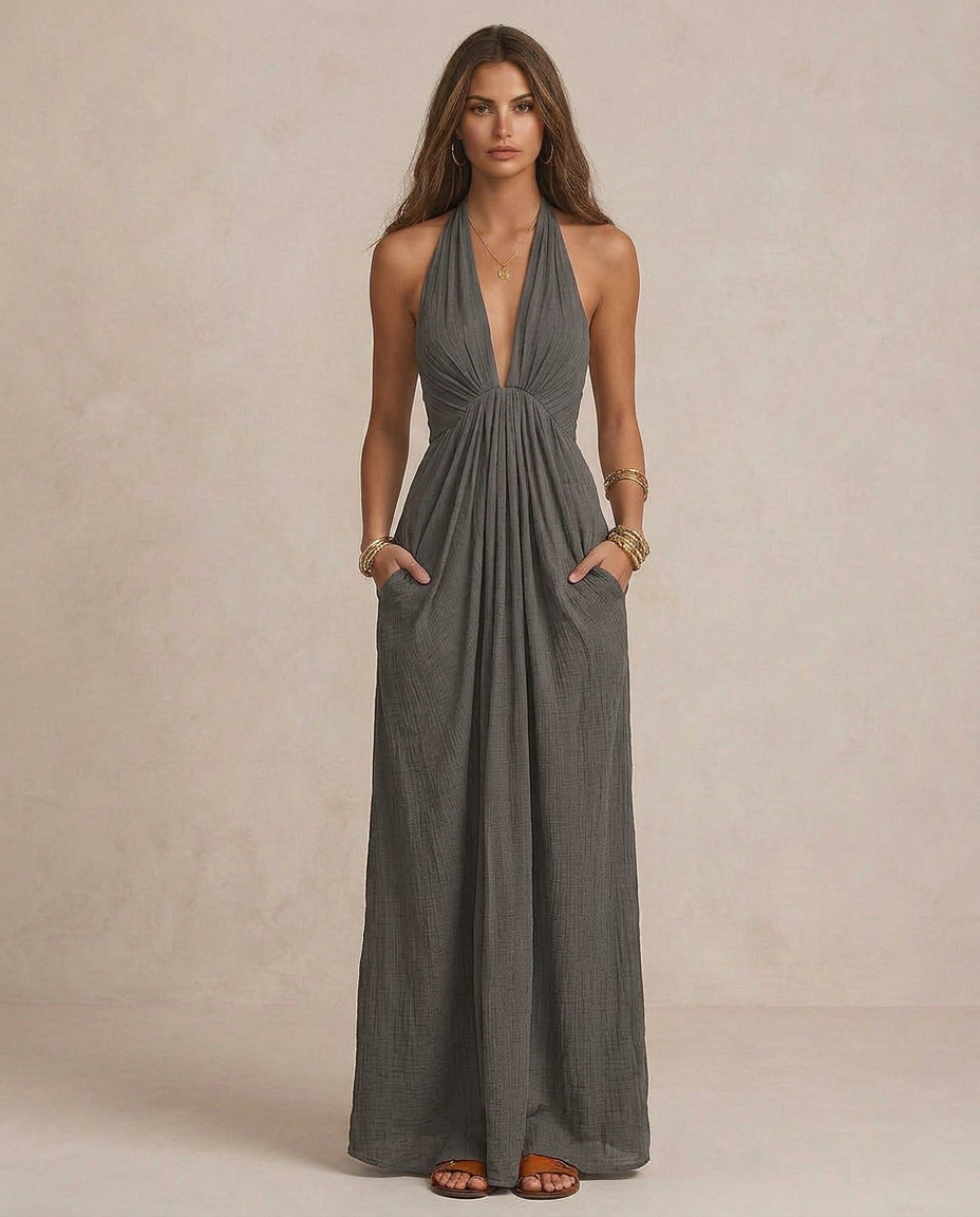 GIULIA | Maxi Robe Drapée