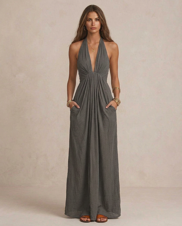 GIULIA | Maxi Robe Drapée