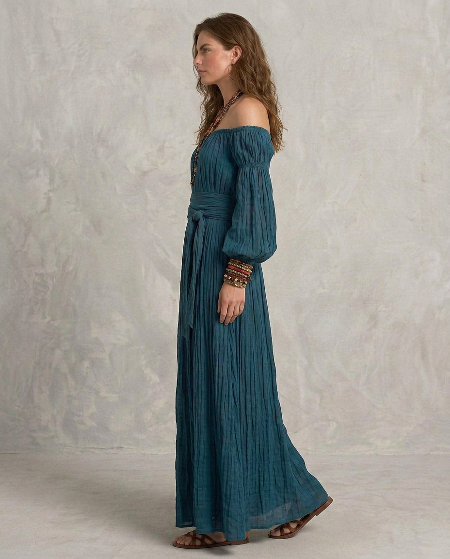 ARIANA | Maxi Robe Sans Manches Teal