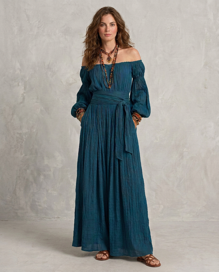 ARIANA | Maxi Robe Sans Manches Teal