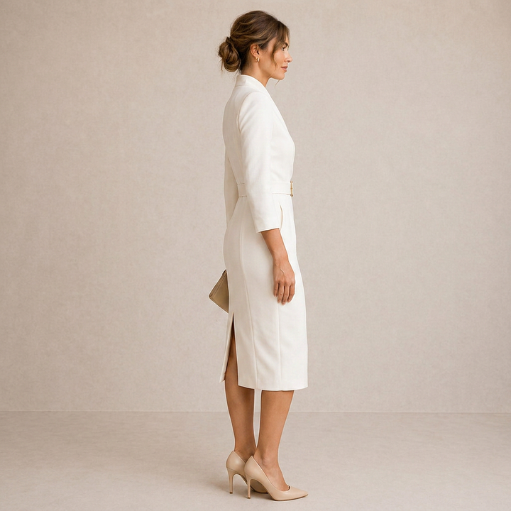 TIVARA | Robe Noire Avec Ceinture