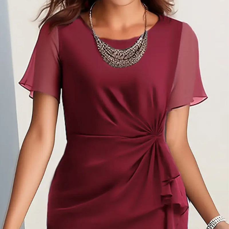 Arletta | Robe Douce au Toucher avec Taille Froncée
