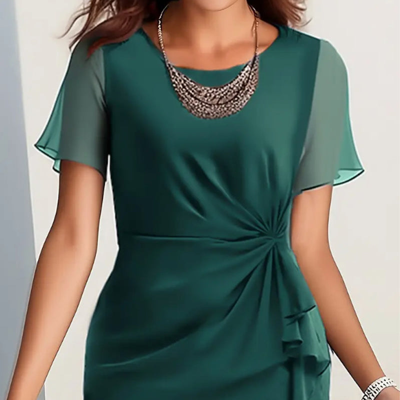 Arletta | Robe Douce au Toucher avec Taille Froncée